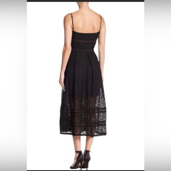 Black Lace Midi Dress - Picture 2 of 9